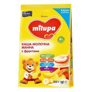 Каша Молочна Milupa Суха Швидкорозчинна Манна З Фруктами 210 Г