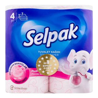 Selpak Туалетний папір ароматизований Пудра. 4 шт. ШК