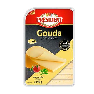 პრეზიდენტი ყველი გაუდა ნაჭრები 45% 150 გ.