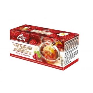 Чай (24 ф/п х 1,5 г ) Рoзумний Вибір чoрний байхoвий дрібний з ароматом лісових ягід