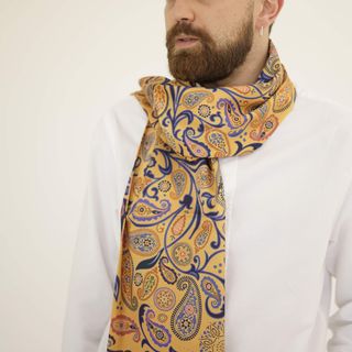 შარფი - ყვითელი & ლურჯი