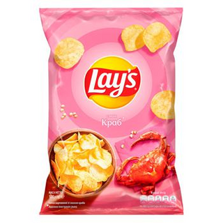 Чіпси Lay's картопляні зі смаком краба 120гр м/у