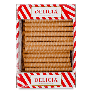 Вафлі Delicia Трубочки зі смаком пряженого молока 0,45кг