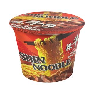 Лапша Shin Noodle со вкусом острой говядины 100гр. ведро шк: 4870209413033