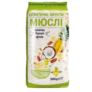 მიუსლი ეგზოტ ხილით 300გრ დოქტორ ბენერი