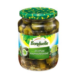 Огурцы Bonduelle Маринованные 680г стекло