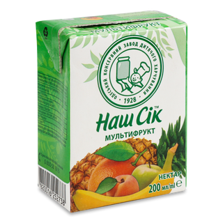 Нектар «Наш Сік» мультифруктовий 0,2л