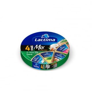 Сиp плавлeний 140 г Lactima Мікс 4 сезони - вершковий, з грибами, з цибулею, з шинкою 40% к/уп
