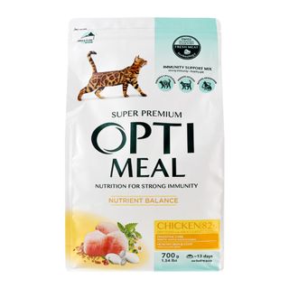 Корм сухий Optimeal Курка для дорослих котів 700г