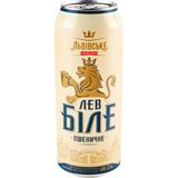 Пиво спеціальне Львівське Лев Біле Пшеничне світле пастеризоване 4.8% 0.48л