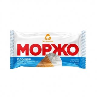 Морозиво ваф. ст. Три В. Моржо пломбір 80г