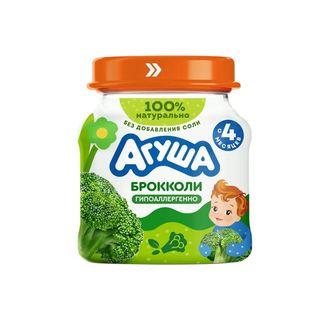 ПЮРЕ ОВОЩНОЕ АГУША БРОККОЛИ С 4 МЕС СТ/Б 80ГР шк: 4690228028588