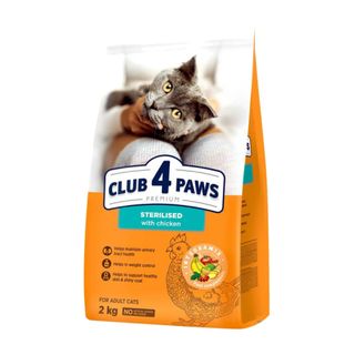 Корм Клуб 4 лапи Premium сухий для стерилізованих котів 2кг
