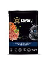 Корм Savory для котів з лососем та горохом в желе 85 г