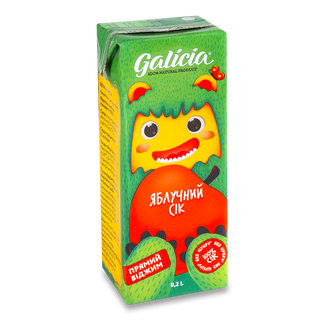 Сік Galicia яблучний неосвітлений 0,2л