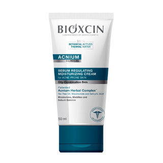 ბიოქსინი - ACNIUM სახის კრემი დამატენიანებელი/სებომარეგულირებელი ცხიმ/კომბ. აკნესკენ მიდრეკილი კანის 50მლ 0 BIOXCIN - ACNIUM Sebum Balancing Moisturizing Cream 50ml 9177