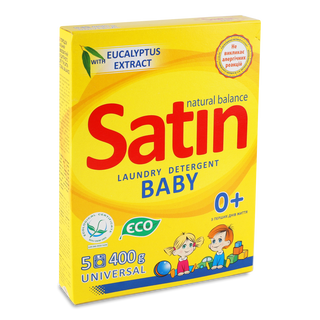 Порошок пральний Satin Natural Balance для дитячого одягу 400г