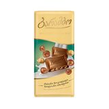 შოკოლადის ფილა /ბარამბო/ რძიანი შოკოლადი მთლიანი თხილით 90გრ