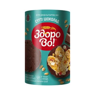 Здорово!, Хлебцы Здорово! 200Гр Цельнозерновые Молочный Шок, шт, ШК: 4870069001555