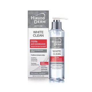 Гель Для Вмивання Відбілюючий White Clean Hirudo Derm White Line 180 Мл