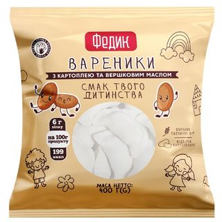 Н/ф фас. ФЕДИК Вареники з картоплею та с/в маслом / 400г