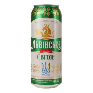 Пиво ЛЬВІВСЬКЕ Світле з/б / 0.48л
