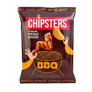 Чіпси хвилясті Крильця барбекю 95г ТМ Chipster`s