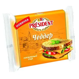 Պանիր հալած չեդեր «President» 150գ