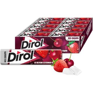 DIROLX საღეჭი რეზინა მარწყვი 13.6გ