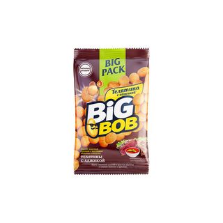 მიწისთხილი "ბიგ ბობ" საქონლის ხორცის და აჯიკის არომატით 90 გრ 4820182061684