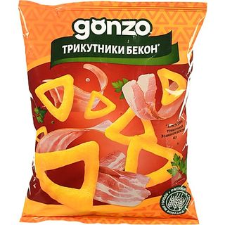 Кукурудзяні трикутники Гонзо 40г бекон