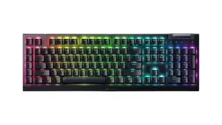 Razer Keyboard mechanical BlackWidow V4 X, 110key, Yellow Switch, USB-A, EN/RU, RGB, black RZ03-04702500-R3R1(13912)