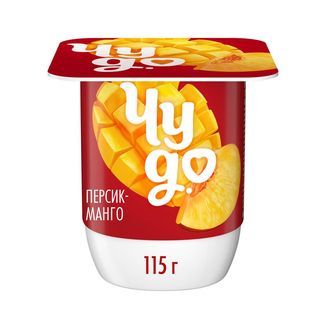 Чудо, Йогурт Вязкий Чудо 115Гр 2,5% Персик/Манго, шт, ШК: 4690228008757