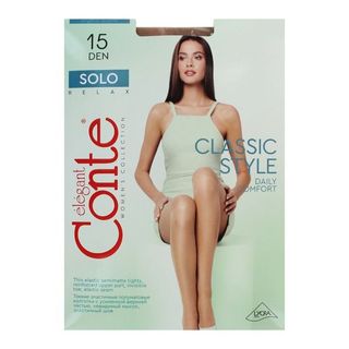 Զուգագուլպա մարմնագույն «Conte Elegant Solo 15 Den N4»
