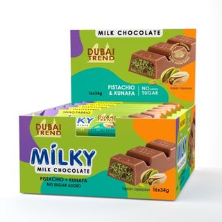 SNAQ FABRIQ "Milky" დუბაის შოკოლადი ფისტის კრემით და კადაიფით