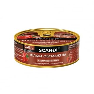 Консерви 240 г Scandi Кілька обсмажена у томатному соусі з/б