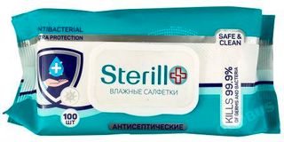 Салфетки влажн Flovell Sterill 100шт
