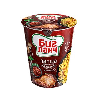 ლაფშა "ბიგ ლანჩ" საქ.ხორც.სოკოთი და მწვანილით 65 გრ / 4607160450926
