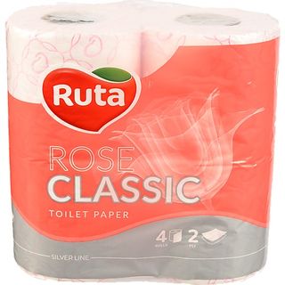 Туалетний папір Рута Classic Rose 4рул 2ш