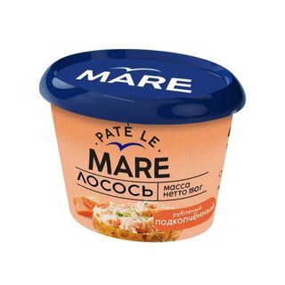 ПАШТЕТ БАЛТИЙСКИЙ БЕРЕГ MARE ЛОСОСЬ РУБЛЕНЫЙ ПОДКОПЧЕННЫЙ 150ГР