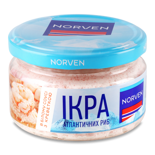 Ікра атлантичних риб Norven з креветкою 160г