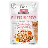 Brit Care Cat pouch з філе індички та лосося в соусі для котів, 85 г