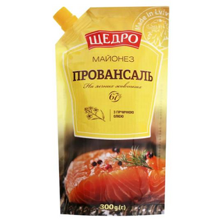 Майонез Щедро Провансаль 67% д/п 300г