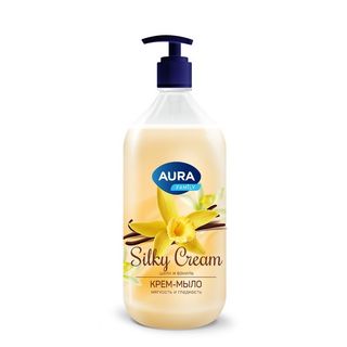 Мыло-крем Aura Silky Cream шелк/ваниль 1л