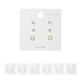 საყურე/Minimalist Series Stud Earrings with Sterling Silver Needles (6 pcs)