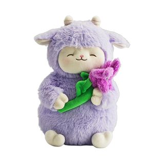 რბილი სათამაშო/Lamb Baa YUMYUM Collection 11in. Cici Holding Flower Plush Toy (Purple, Holding Lavender)