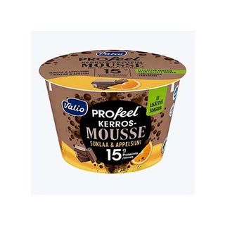 პროტეინის მუსი ულაქტოზო შოკოლადით  და ფორთოხლით /ვალიო/ 150 გრ