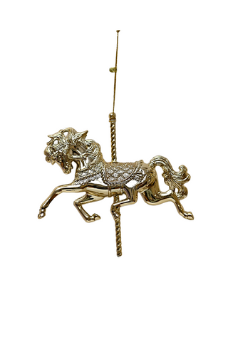 690819 მოსართავი ფიგურა - ცხენი, ოქროსფერი