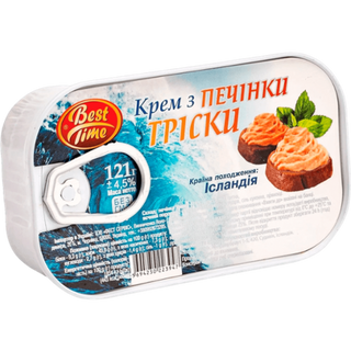 Крем з печінки тріски Best Time 121 г