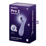 SATISFYER PRO 2 GENE 3 კლიტორის სტიმულატორი ჰაერისა ტალღებითა და ვიბრაციით, იასამნისფერი (4061504051895)